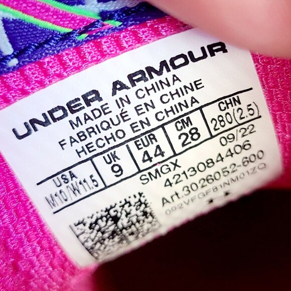 NEW Under Armour Curry 2 Retro Northern Lights Shoes 3026052-600 Size 10 - Picture 7 of 8